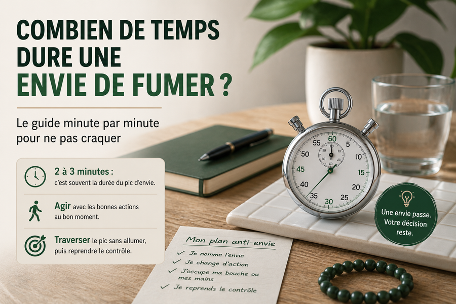 Illustration de la durée d’une envie de fumer