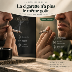 Exfum - comparaison de l'expérience de la cigarette avec et sans Exfum