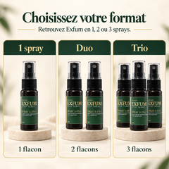Exfum - choisissez votre format : 1 spray, duo ou trio